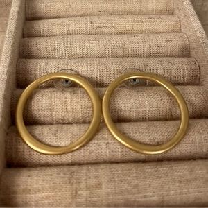 Madewell Front Facing Gold Hoop Earrings